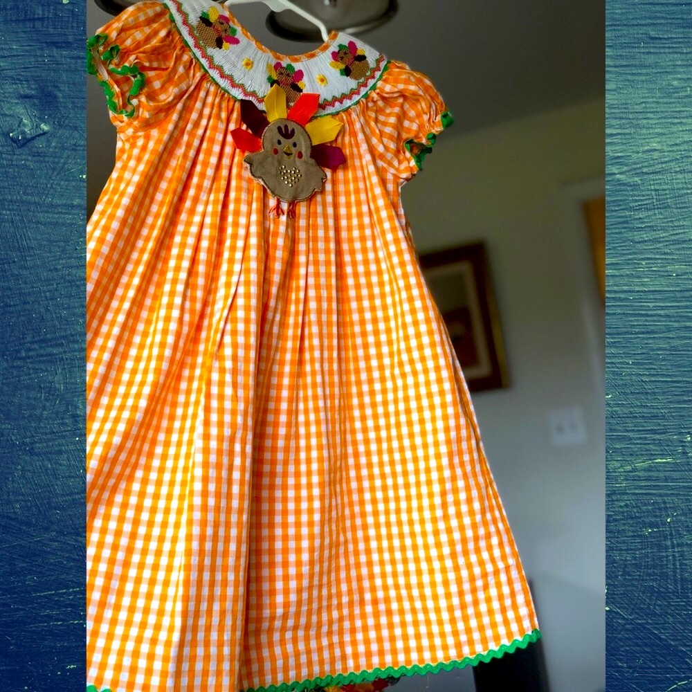 Vintage thanksgiving dress for girls size 3T
